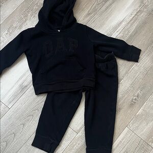 GAP Kids Black Sweatpants & Hoodie Set